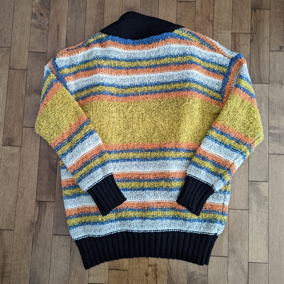 Boho Striped Cardigan Button-up Sweater - Picture 9 of 10